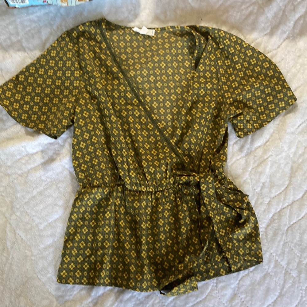 Mine Wrap Short Sleeve Blouse